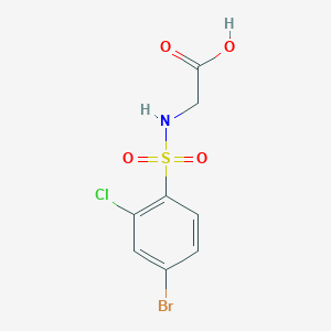 molecular formula C8H7BrClNO4S B3281210 2-(4-Bromo-2-chlorobenzenesulfonamido)acetic acid CAS No. 731003-88-6