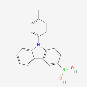 molecular formula C19H16BNO2 B3281218 (9-(p-tolyl)-9H-carbazol-3-yl)boronic acid CAS No. 731016-45-8