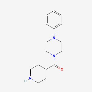 molecular formula C16H23N3O B3281242 (4-Phenylpiperazin-1-yl)(piperidin-4-yl)methanone CAS No. 731832-24-9