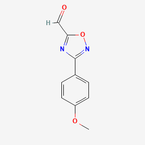 molecular formula C10H8N2O3 B3281264 3-(4-Methoxyphenyl)-1,2,4-oxadiazole-5-carbaldehyde CAS No. 73217-77-3