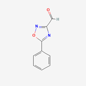 molecular formula C9H6N2O2 B3281266 5-Phenyl-1,2,4-oxadiazole-3-carbaldehyde CAS No. 73217-79-5