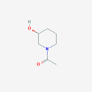 molecular formula C7H13NO2 B3281278 1-((R)-3-Hydroxy-piperidin-1-yl)-ethanone CAS No. 732245-90-8