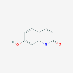 molecular formula C11H11NO2 B3281330 7-Hydroxy-1,4-dimethyl-2(1H)-quinolinone CAS No. 73290-60-5