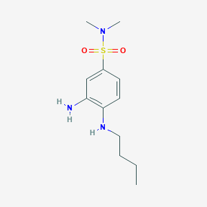 molecular formula C12H21N3O2S B3281364 3-amino-4-(butylamino)-N,N-dimethylbenzenesulfonamide CAS No. 733030-46-1