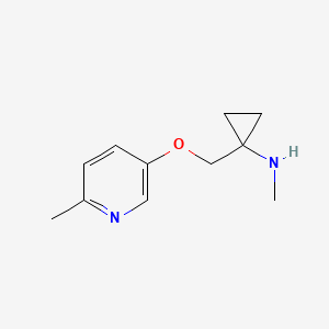 molecular formula C11H16N2O B3281404 N-Methyl-1-(((6-methylpyridin-3-yl)oxy)methyl)cyclopropanamine CAS No. 733732-33-7