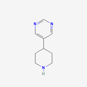 molecular formula C9H13N3 B3281410 5-(Piperidin-4-yl)pyrimidine CAS No. 733738-49-3