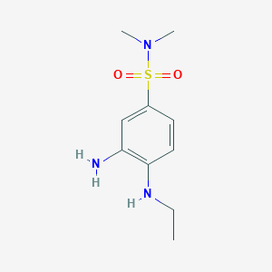 molecular formula C10H17N3O2S B3281478 3-amino-4-(ethylamino)-N,N-dimethylbenzenesulfonamide CAS No. 735322-65-3