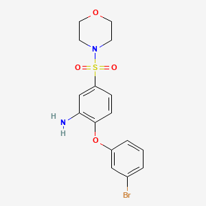 molecular formula C16H17BrN2O4S B3281485 2-(3-Bromophenoxy)-5-(morpholine-4-sulfonyl)aniline CAS No. 735322-77-7
