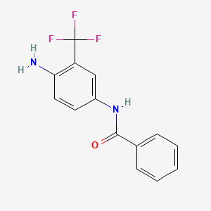 molecular formula C14H11F3N2O B3281493 N-[4-amino-3-(trifluoromethyl)phenyl]benzamide CAS No. 736-02-7