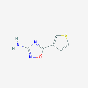 molecular formula C6H5N3OS B3281500 5-(噻吩-3-基)-1,2,4-恶二唑-3-胺 CAS No. 73631-20-6