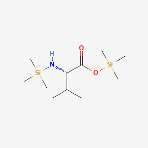 molecular formula C11H27NO2Si2 B3281507 Valine, N-(trimethylsilyl)-, trimethylsilyl ester, L- CAS No. 7364-44-5