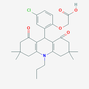 [4-Chloro-2-(3,3,6,6-tetramethyl-1,8-dioxo-10-propyl-1,2,3,4,5,6,7,8,9,10-decahydro-9-acridinyl)phenoxy]acetic acid