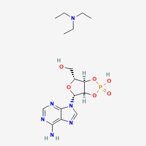 molecular formula C16H27N6O6P B3281518 Adenosine, cyclic 2',3'-(hydrogen phosphate), compd. withN,N-diethylethanamine (1:1) CAS No. 73647-07-1