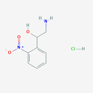 molecular formula C8H11ClN2O3 B3281526 2-Amino-1-(2-nitro-phenyl)-ethanol hydrochloride CAS No. 73685-71-9