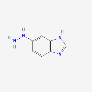 molecular formula C8H10N4 B3281533 5-Hydrazinyl-2-methyl-1H-benzo[d]imidazole CAS No. 736881-43-9