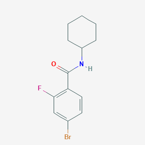 molecular formula C13H15BrFNO B3281540 4-bromo-N-cyclohexyl-2-fluorobenzamide CAS No. 736989-94-9