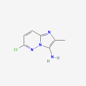 molecular formula C7H7ClN4 B3281545 6-Chloro-2-methylimidazo[1,2-b]pyridazin-3-amine CAS No. 73721-29-6