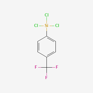 molecular formula C7H4Cl3F3Si B3281552 Silane, trichloro[4-(trifluoromethyl)phenyl]- CAS No. 7375-63-5