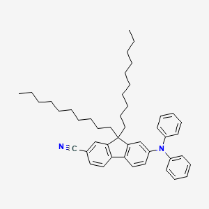 molecular formula C46H58N2 B3281633 9,9-Didecyl-7-(diphenylamino)-9H-fluorene-2-carbonitrile CAS No. 738584-51-5
