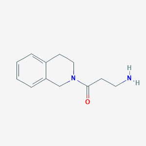molecular formula C12H16N2O B3281674 3-amino-1-(3,4-dihydroisoquinolin-2(1H)-yl)propan-1-one CAS No. 739365-61-8