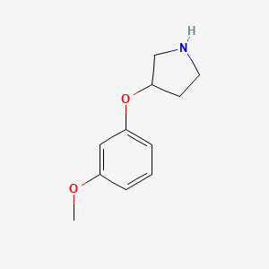 molecular formula C11H15NO2 B3281693 3-(3-甲氧基苯氧基)吡咯烷 CAS No. 740023-17-0