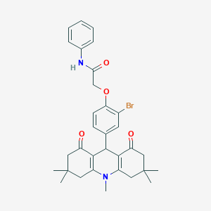 2-[2-bromo-4-(3,3,6,6,10-pentamethyl-1,8-dioxo-1,2,3,4,5,6,7,8,9,10-decahydro-9-acridinyl)phenoxy]-N-phenylacetamide