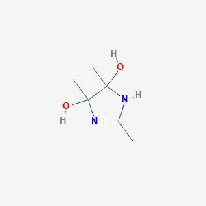 molecular formula C6H12N2O2 B3281701 2,4,5-Trimethyl-4,5-dihydro-1H-imidazole-4,5-diol CAS No. 740025-56-3