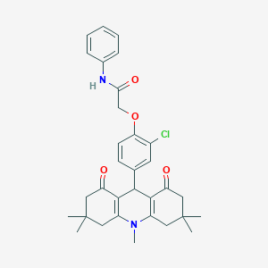 2-[2-chloro-4-(3,3,6,6,10-pentamethyl-1,8-dioxo-1,2,3,4,5,6,7,8,9,10-decahydro-9-acridinyl)phenoxy]-N-phenylacetamide