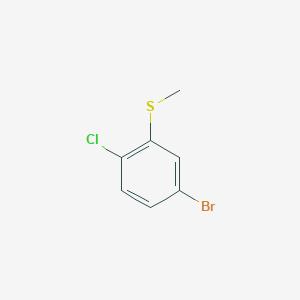 molecular formula C7H6BrClS B3281765 (5-Bromo-2-chlorophenyl)(methyl)sulfane CAS No. 740806-64-8