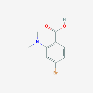 molecular formula C9H10BrNO2 B3281835 4-Bromo-2-(dimethylamino)benzoic acid CAS No. 741698-88-4