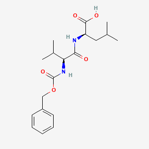 molecular formula C19H28N2O5 B3281866 (2R)-4-Methyl-2-[[(2S)-3-methyl-2-(phenylmethoxycarbonylamino)butanoyl]amino]pentanoic acid CAS No. 74202-02-1