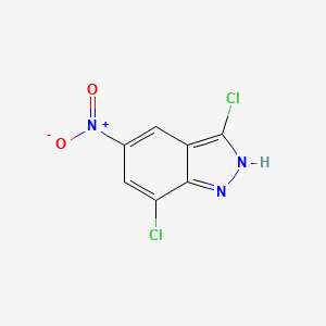 molecular formula C7H3Cl2N3O2 B3281897 3,7-Dichloro-5-nitro-1H-indazole CAS No. 74209-23-7