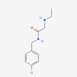 molecular formula C11H15ClN2O B3281965 N-[(4-chlorophenyl)methyl]-2-(ethylamino)acetamide CAS No. 743444-39-5