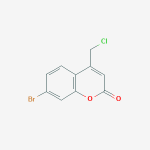 molecular formula C10H6BrClO2 B3281975 7-溴-4-(氯甲基)-2H-色满-2-酮 CAS No. 743452-16-6
