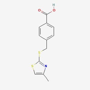 molecular formula C12H11NO2S2 B3281986 4-{[(4-Methyl-1,3-thiazol-2-yl)sulfanyl]methyl}benzoic acid CAS No. 743452-52-0