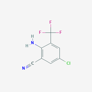 molecular formula C8H4ClF3N2 B3281998 2-Amino-5-chloro-3-(trifluoromethyl)benzonitrile CAS No. 74396-76-2
