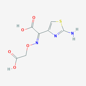 molecular formula C7H7N3O5S B3282034 (Z)-2-(2-Aminothiazol-4-yl)-2-carboxymethoxyiminoacetic acid CAS No. 74440-05-4