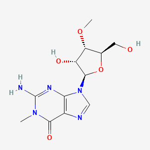 molecular formula C12H17N5O5 B3282041 Guanosine, 1-methyl-3'-O-methyl- CAS No. 74466-66-3