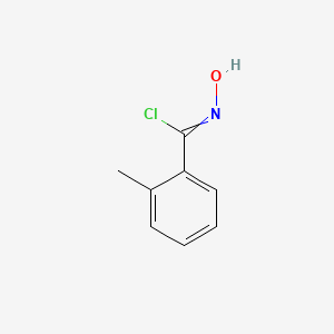 molecular formula C8H8ClNO B3282043 N-hydroxy-2-methylbenzenecarboximidoyl chloride CAS No. 74467-03-1