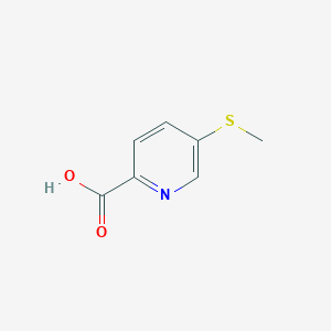 molecular formula C7H7NO2S B3282049 2-Pyridinecarboxylic acid, 5-(methylthio)- CAS No. 74470-29-4