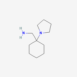 molecular formula C11H22N2 B3282060 1-[1-(1-Pyrrolidinyl)cyclohexyl]methanamine CAS No. 744980-79-8