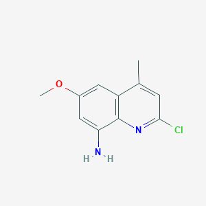 molecular formula C11H11ClN2O B3282075 2-Chloro-6-methoxy-4-methylquinolin-8-amine CAS No. 74509-63-0