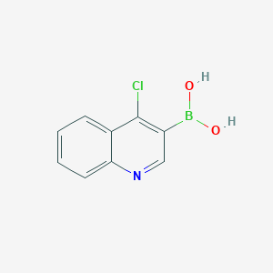 molecular formula C9H7BClNO2 B3282131 (4-氯喹啉-3-基)硼酸 CAS No. 745784-09-2