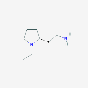 molecular formula C8H18N2 B3282143 (R)-2-(1-Ethylpyrrolidin-2-yl)ethanamine CAS No. 745801-19-8