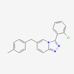 molecular formula C20H16ClN3 B3282158 3-(2-Chlorophenyl)-6-(4-methylbenzyl)-[1,2,4]triazolo[4,3-a]pyridine CAS No. 745827-04-7