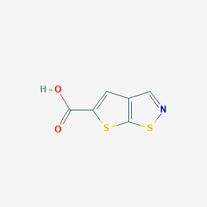 molecular formula C6H3NO2S2 B3282165 Thieno[3,2-d]isothiazole-5-carboxylic acid CAS No. 74598-12-2