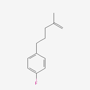 molecular formula C12H15F B3282171 5-(4-Fluorophenyl)-2-methyl-1-pentene CAS No. 74646-35-8