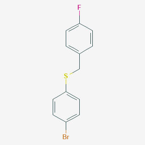 molecular formula C13H10BrFS B328218 4-Bromophenyl 4-fluorobenzyl sulfide 