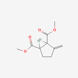 molecular formula C10H14O4 B3282183 1,2-Cyclopentanedicarboxylic acid, 3-methylene-, dimethyl ester CAS No. 74663-84-6