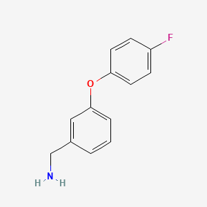 molecular formula C13H12FNO B3282207 [3-(4-Fluorophenoxy)phenyl]methanamine CAS No. 74672-17-6